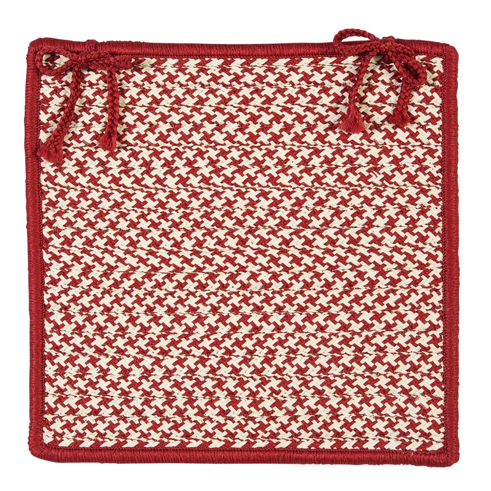 Colonial Mills OT79A015X015SX Outdoor Houndstooth Tweed - Sangria Chair Pad (single)